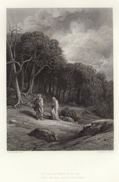 Illustratie voor Vivien door Alfred Tennyson door Gustave Dore